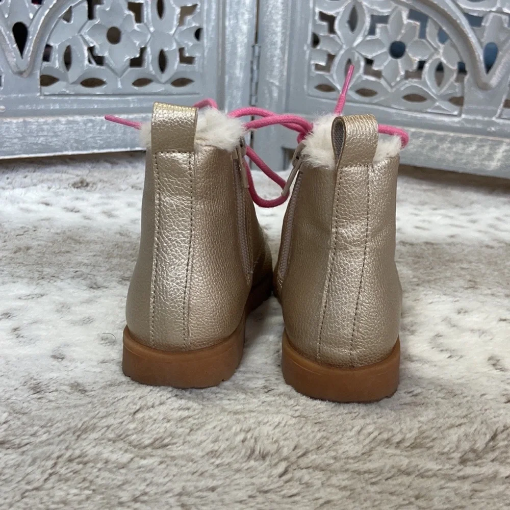 Tucker + Tate metallic gold high top boots girls size 6 Barbie girlhoodcore